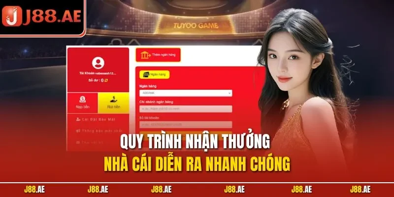 Quy trình nhận thưởng nhà cái diễn ra nhanh chóng